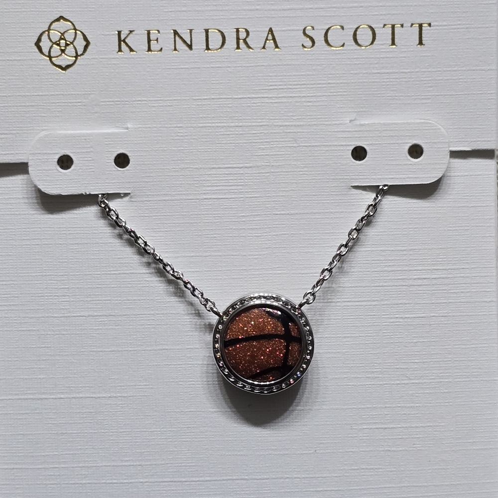 Kendra Scott  Basketball Silver Short Pendant Necklace